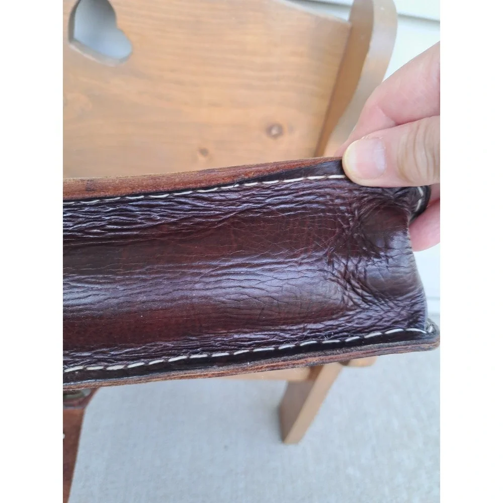 Large‎ Satchel Handcrafted Genuine Leather Bag Briefcase Dark Brown